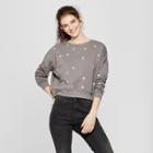 Women's Gold Star Print Pullover Sweatshirt - Fifth Sun (juniors') Charcoal