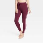 Women's Simplicity High-rise Striped Leggings - All In Motion Dark Red