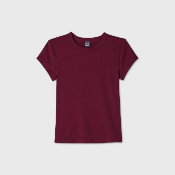 Women's Short Sleeve Fitted T-shirt - Wild Fable