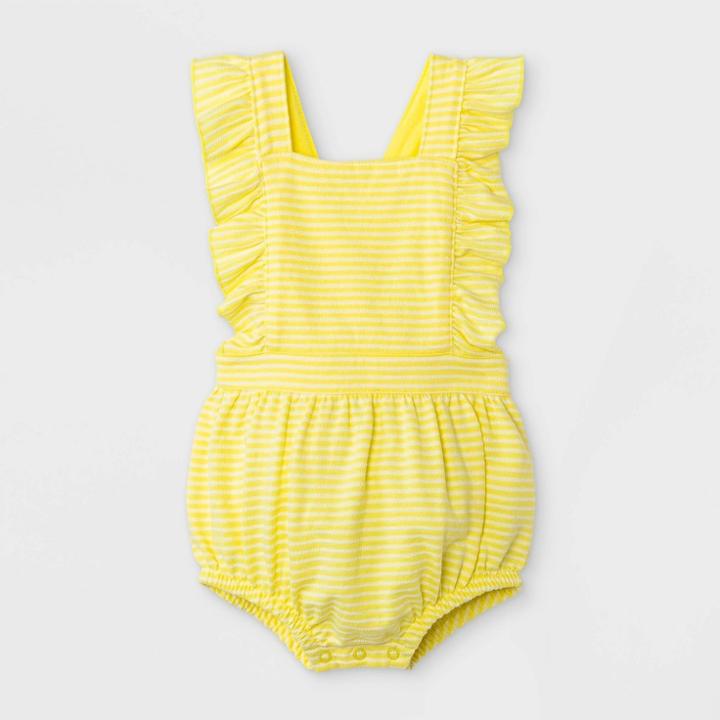 Baby Girls' Textured Romper - Cat & Jack Yellow