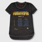 Girls' Stranger Things Hawkins Short Sleeve T-shirt - Black