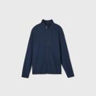 Men's Tall Standard Fit Full Zip Fleece Sweatshirt - Goodfellow & Co Blue