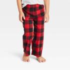 Toddler Holiday Buffalo Check Fleece Matching Family Pajama Pants - Wondershop Red