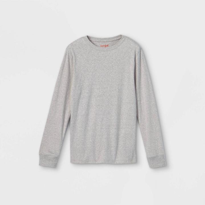 Boys' Fave Long Sleeve T-shirt - Cat & Jack Gray Heather