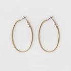 Women's Smooth Hoop Earring - A New Day Gold