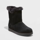 Women's Cat Mid Shearling Style Boots - Universal Thread Black