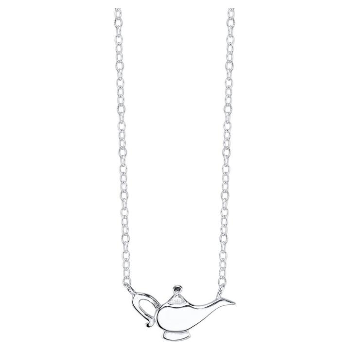 Disney Sterling Silver Genie Lamp Necklace Silver (18.33), Women's