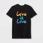 Target Pride Adult Short Sleeve Gender Inclusive Love Is Love T-shirt - Black