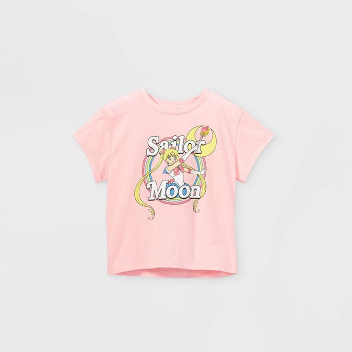 Girls' Sailor Moon Short Sleeve T-shirt - Pink