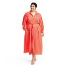 Plus Size Floral Long Sleeve Robe Dress - Alexis For Target Orange