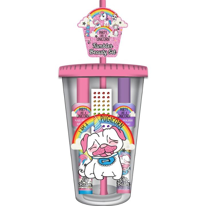Adore Party Like A Unicorn Cosmetic Water Tumbler Set,