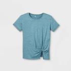 Girls' Short Sleeve Split Hem Studio T-shirt - All In Motion Green