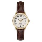 Women's Timex Easy Reader Watch With Leather Strap - Gold/brown T20071jt,