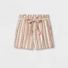 Girls' Belted Woven Shorts - Art Class Xs,