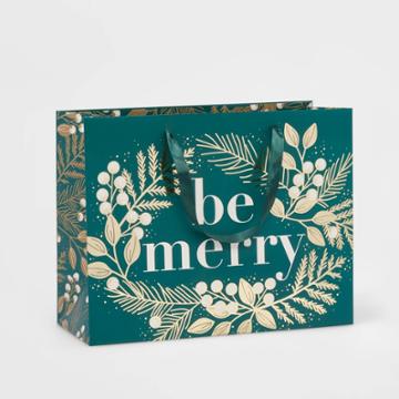 Vogue Be Merry Christmas Gift Bag - Wondershop , Green