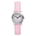 Kid's Timex Easy Reader Watch With Leather Strap - Silver/pink T790819j, Girl's