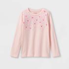 Girls' 'animal Hearts' Long Sleeve Graphic T-shirt - Cat & Jack Powder Pink