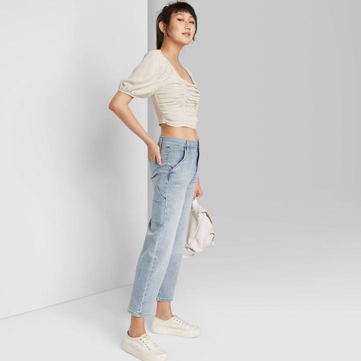 Women's High-rise Ankle Length Jeans - Wild Fable Light Wash