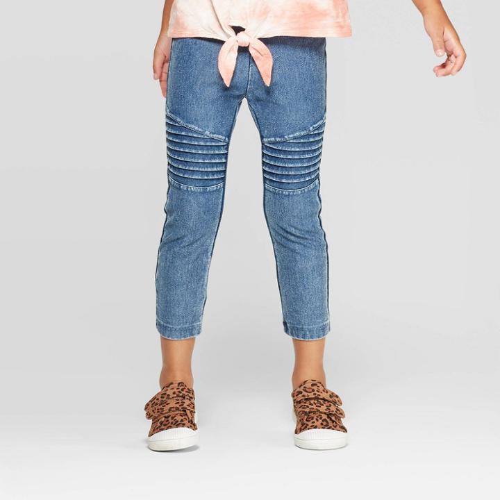 Toddler Girls' Moto Leggings - Art Class Blue