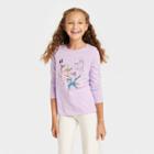 Girls' 'unicorns Skating' Long Sleeve Graphic T-shirt - Cat & Jack Lilac Purple