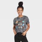 Fifth Sun Women's Astronomy Planet Short Sleeve Graphic T-shirt - Charcoal Gray