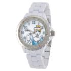 Disney Cinderella Link Watch With Accent Stones White, Women's