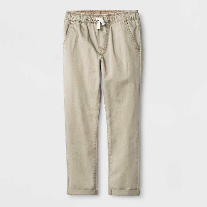 Boys' Chino Pull-on Twill Pants - Cat & Jack Beige