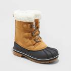 Kids' Kit Lace-up Winter Boots - Cat & Jack Tan