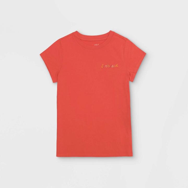 Women's Short Sleeve T-shirt - Universal Thread Coral S, Women's, Size: