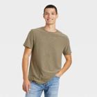 Men's Standard Fit Short Sleeve Muddied Basil Crew Neck Shirt - Goodfellow & Co Green
