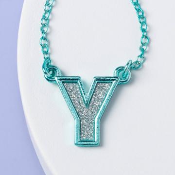 Girls' 'y' Necklace - More Than Magic Teal, Blue