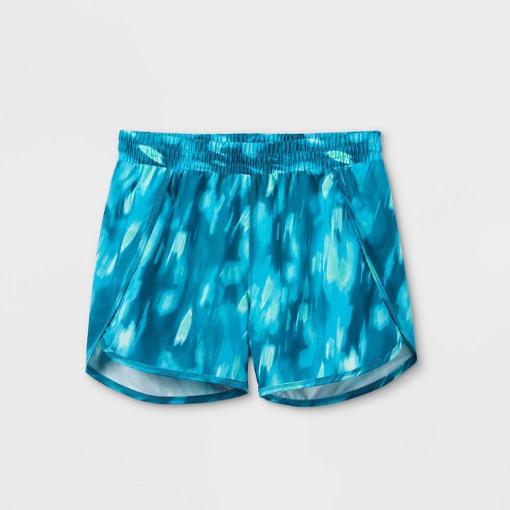 Girls' Run Shorts - All In Motion Turquoise Blue