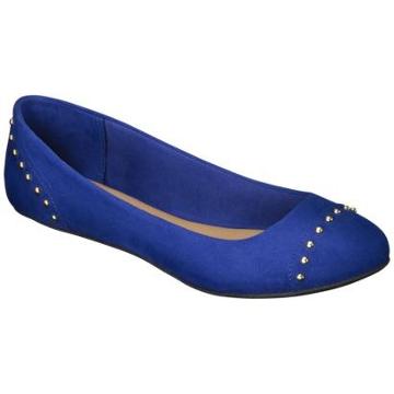 Women's Merona Madeline Ann Studded Ballet Flat - Blue
