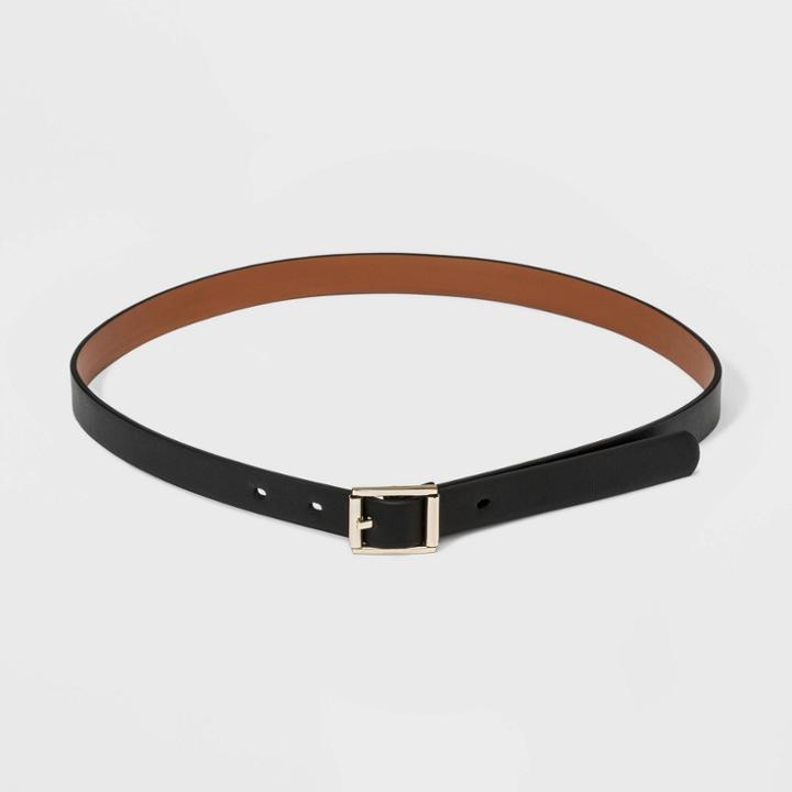 Women's Plus Size Reversible Belt - A New Day Black/brown 2x, Women's, Size: 2xl,
