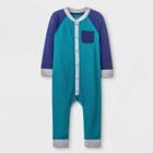 Baby Boys' Thermal Button-up Romper - Cat & Jack Green