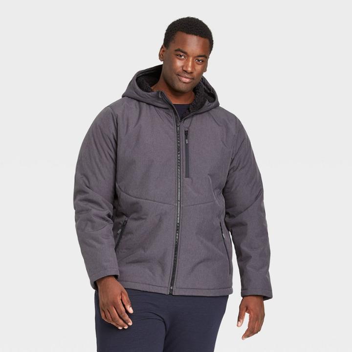Men's Big & Tall Softshell Sherpa Jacket - All In Motion Heather Gray