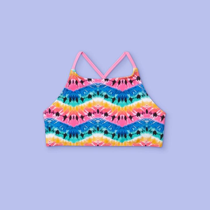 More Than Magic Girls' Tie-dye Bikini Swim Top - More Than