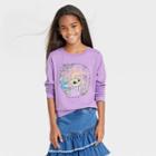 Lucas Girls' Star Wars: The Mandalorian The Child Long Sleeve Graphic T-shirt - Mauve