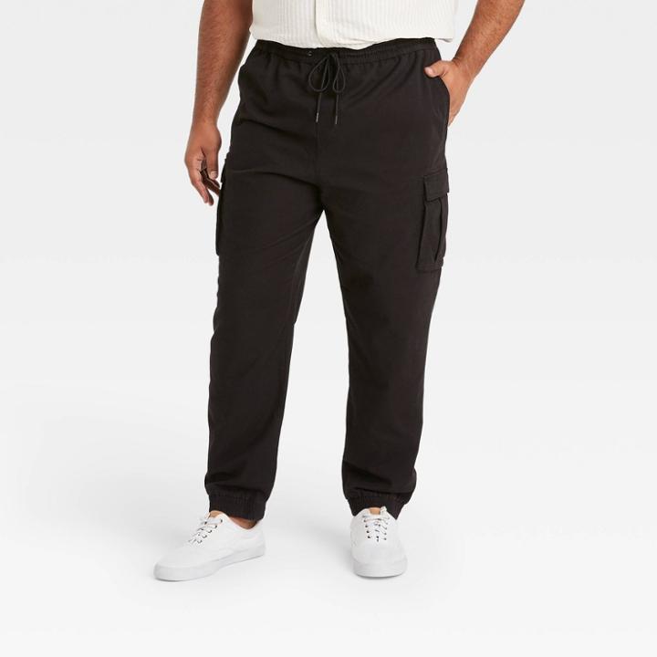 Men's Tall Canvas Cargo Jogger Pants - Goodfellow & Co Charcoal Gray