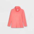 Maternity Long Sleeve Cowl Neck Cozy Rib T-shirt - Isabel Maternity By Ingrid & Isabel Pink