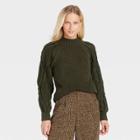 Women's Crewneck Pullover Sweater - Who What Wear Dark Green