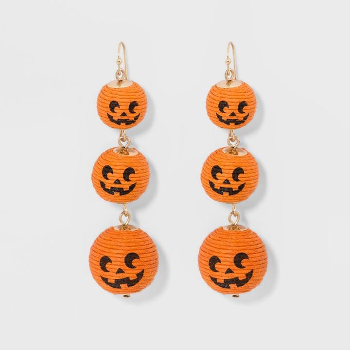Target 3 Tier Pumpkin Earrings - Gold