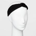 Cotton Fabric Twist Front Headwrap - Universal Thread Black