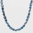 Multi-crystal Glass Necklace - A New Day Blue, Women's