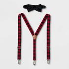 Boys' Bowtie And Suspender Set - Cat & Jack Red/black, Boy's, Black Red