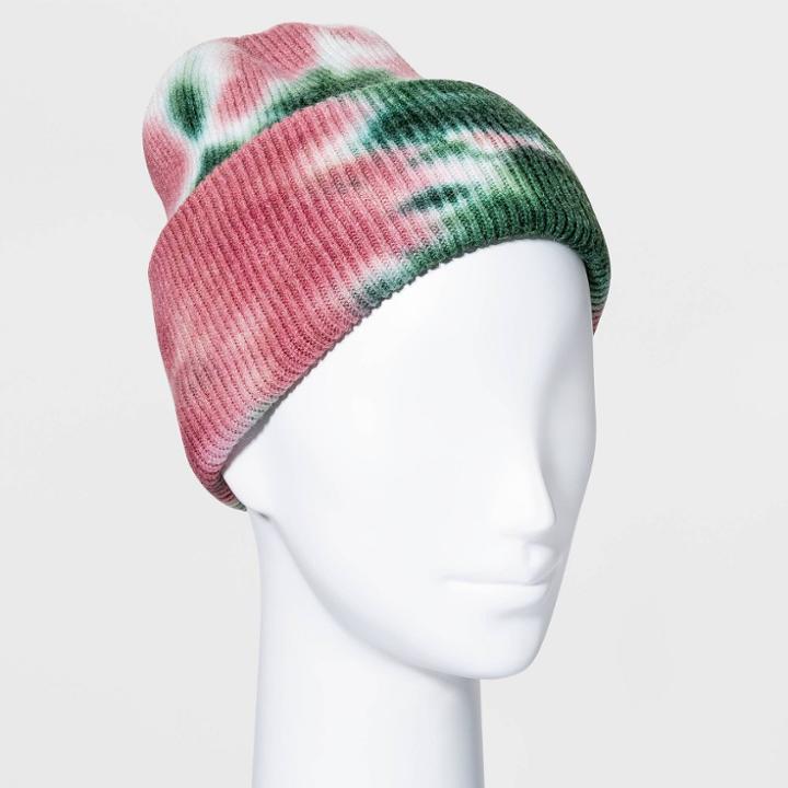 Women's Tie-dye Beanie - Wild Fable Black