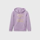 Girls' 'strong Girl Bright Future' Printed Pullover Hoodie - Cat & Jack Violet