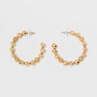 Sugarfix By Baublebar Golden Hoop Earrings With Beads - Gold, Girl's
