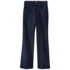 Dickies Girls' Classic Fit Stretch Boot Cut Uniform Chino Pants - Dark Navy 9, Girl's, Dark Blue