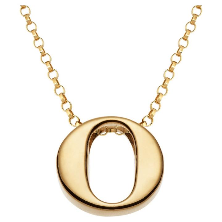 Target Women's Sterling Silver 'o' Initial Charm Pendant - Gold, O